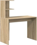vidaXL Birou cu raft Stejar sonoma 102 x 50 x 124 cm Lemn compozit