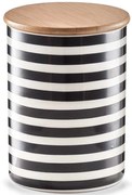 Recipient ceramic STRIPES cu capac din bambus, 900 ml, ZELLER