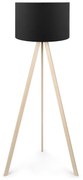 Lampa De Podea Tesally Negru-Stejar 38x140 cm