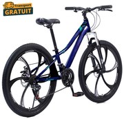Bicicleta Caraiman, roti 24 sau 26 inch, cadru otel, frane pe disc, mov, BC26