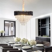 Candelabru Cristal Elit's Esn400, Negru cu Auriu