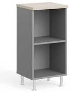 Dulap scurt Manager LUX 45 x 43 x 93 cm, salcâm deschis / gri
