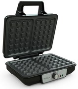 Aparat pentru vafe/grofe Tesla WM200BX, 1000W, 2 vafe, Placi cu acoperire antiaderenta, 140-220°C, Argintiu/Negru