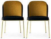 Set de scaune de sufragerie Dore Gold, 2 buc., 2 buc.