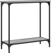 vidaXL Masă consolă, gri sonoma, 75x30,5x75 cm, lemn prelucrat