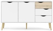 Comodă albă 147x82x39 cm Oslo – Tvilum