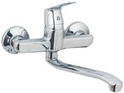 Baterie bucatarie, prindere perete ,pipa lunga mobila crom lucios TRENDY S