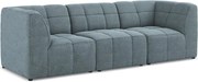 Canapea albastră cu tapițerie din țesătură bouclé 255 cm Aloha – Makamii