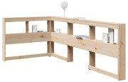 vidaXL Bibliotecă tăblie în formă de L, 100 cm, lemn masiv de pin