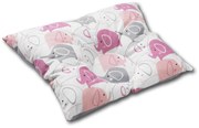 Perna bebelusi contra plagiocefaliei si pentru formarea corecta a capului Kidizi 30x25 cm Pink Elephants
