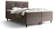 Pat matrimonial Boxspring 140 cm Lumba (maro) ( cu saltea și sp. depozitare). 1046675
