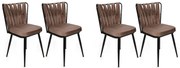Set de scaune de sufragerie Kusakli Light Brown, 4buc., 4 buc