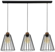 Lustră pe cablu Spot-Light DO19319304 ORAZIO 3xE27/60W/230 stejar