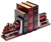 Puzzle 3D RoboTime suport de cărți în formă de locomotivă cu aburi istorică