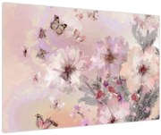 Tablou - Colaj de artă cu fluturi (90x60 cm)