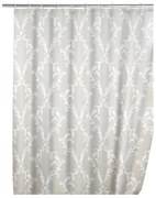 Perdea duș anti mucegai Wenko Baroque, 180 x 200 cm, gri