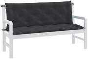 vidaXL Pernă bancă de grădină 2 buc melanj antracit 150x50x7 cm textil