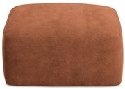 Taburet teracotă cu tapițerie din chenille Leila – Makamii