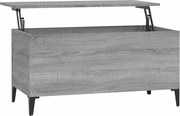 vidaXL Măsuță de cafea, gri sonoma, 90x44,5x45 cm, lemn compozit