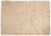 vidaXL Covor din Lână Faux Tafalla Bej 140 x 200 cm Poliester