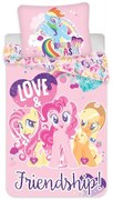Micul meu ponei Friendship set de lenjerie de pat 140×200cm, 70×90 cm