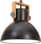 vidaXL Lampă suspendată industrială, negru, 30 cm, 25 W, E27, rotund