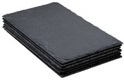 Set 6 farfurii din ardezie, 18 x 30 cm