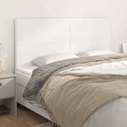 vidaXL Tăblii de pat, 4 buc, alb, 80x5x78/88 cm, piele ecologică