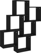 vidaXL Raft de perete cub, negru, 78x15x93 cm, PAL