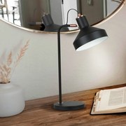 Veioza/Lampa de masa din metal design moderm Irias negru/cupru