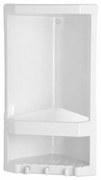 GEDY 8079 Raft de colț Junior cu două niveluri,18,9 x 38,5 x 13,9 cm, termoplastic, alb