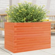 vidaXL Jardinieră grădină, maro ceruit, 70x40x46 cm, lemn masiv pin
