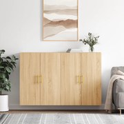 vidaXL Dulapuri montate pe perete, 2 buc, stejar sonoma, 69,5x34x90 cm
