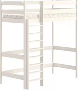 Pat supraetajat pentru copii Samio 90x200 - alb