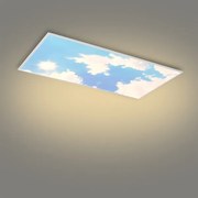 Brilagi -LED Plafonieră LED reglabilă SLIMFRAME SKY LED/80W/230V 120x60 cm argintiu/albastru+telecomandă