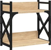 vidaXL Suport imprimantă 2 niveluri stejar sonoma 40x20x40 cm lemn