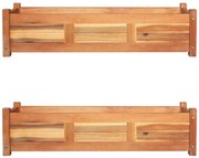 vidaXL Straturi înălțate de grădină, 2 buc, 100x30x25 cm, lemn acacia