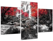 Tablou - Cascade în peisajul de toamnă (90x60 cm)