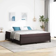 vidaXL Pat cu arcuri Maro 180 x 200 cm Țesătură și Lemn prelucrat