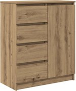 vidaXL Bufetă cu sertare Stejar Artisan 71x35x84 cm Lemn prelucrat