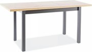 Masa extensibila ADAM, stejar artisan/negru, PAL laminat, 100/140x60x7