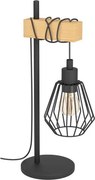 Eglo 780173 - Lampă de masă TABODI 1xE27/40W/230V maro/negru