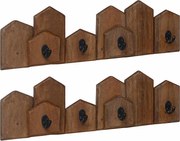 vidaXL Umeraș Maro 48 x 8 x 15 cm Lemn masiv de mahon