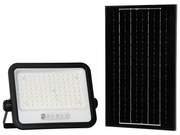 Proiector solar LED reglabil 200W 3,2V IP65 10000 mAh, negru, cu telecomandă
