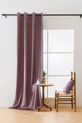 Draperie opaca VELVET mov deschis 140x250 cm Agatat: Inele metalice