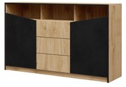 Comodă Avain 3 (stejar + negru). 1087298