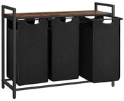 Coș pentru rufe REX maro/negru