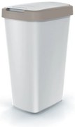 Coș de gunoi cu capac colorat, 45 l, maro/gri