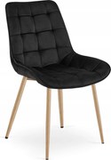 Scaun de catifea neagra BERA