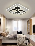 Lustra LED Cu Telecomanda, Elit's Esn r9057RS, 150W, Negru Alb2